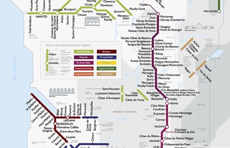 Next Stop Beaujolais: A Metro Map of French Wines